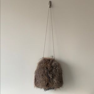Theory | Racoon Fur Kiss Lock Bag